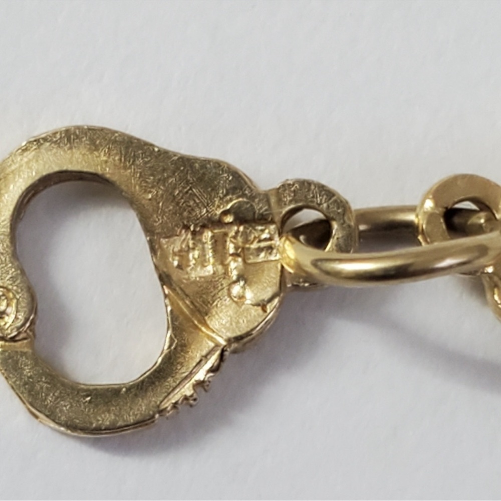 10K Gold Handcuff Pendant/Charm – Bold and Unique Statement Piece - Picture 2 of 4